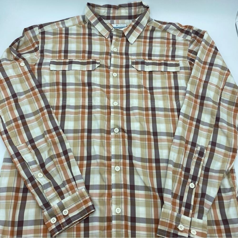Columbia Top Men’s Large Long Sleeve Plaid Gorpcore Outdoor‎ Hiking